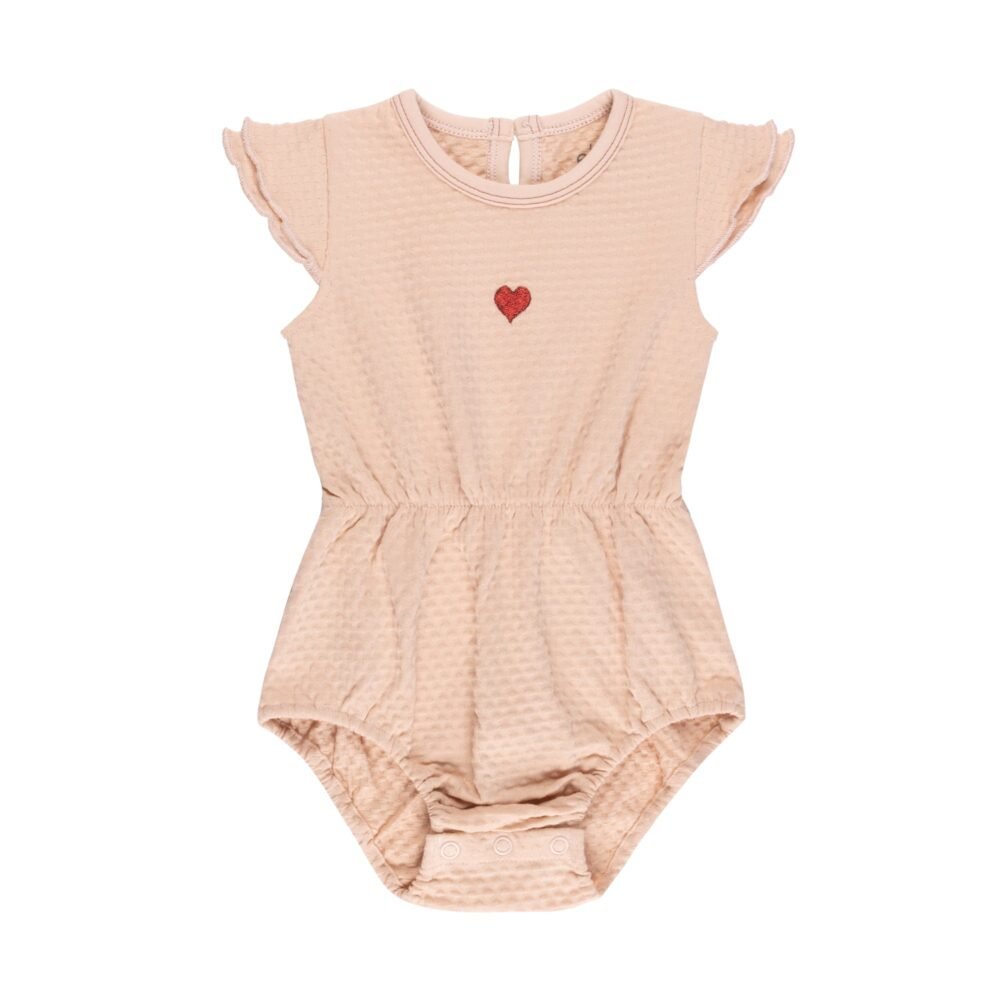 Cotton - Embroidered Heart and Star Collection-Romper - Image 2