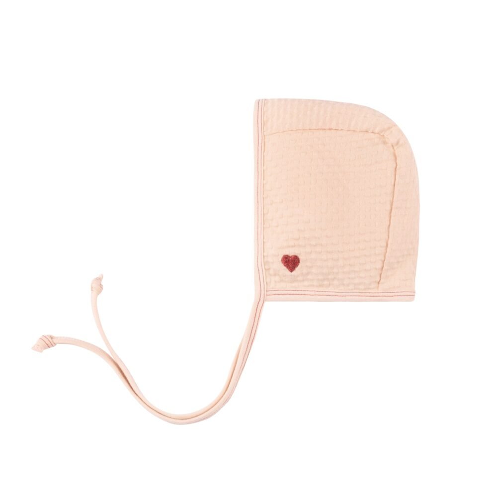 Cotton - Embroidered Heart and Star Collection - Bonnet - Image 3