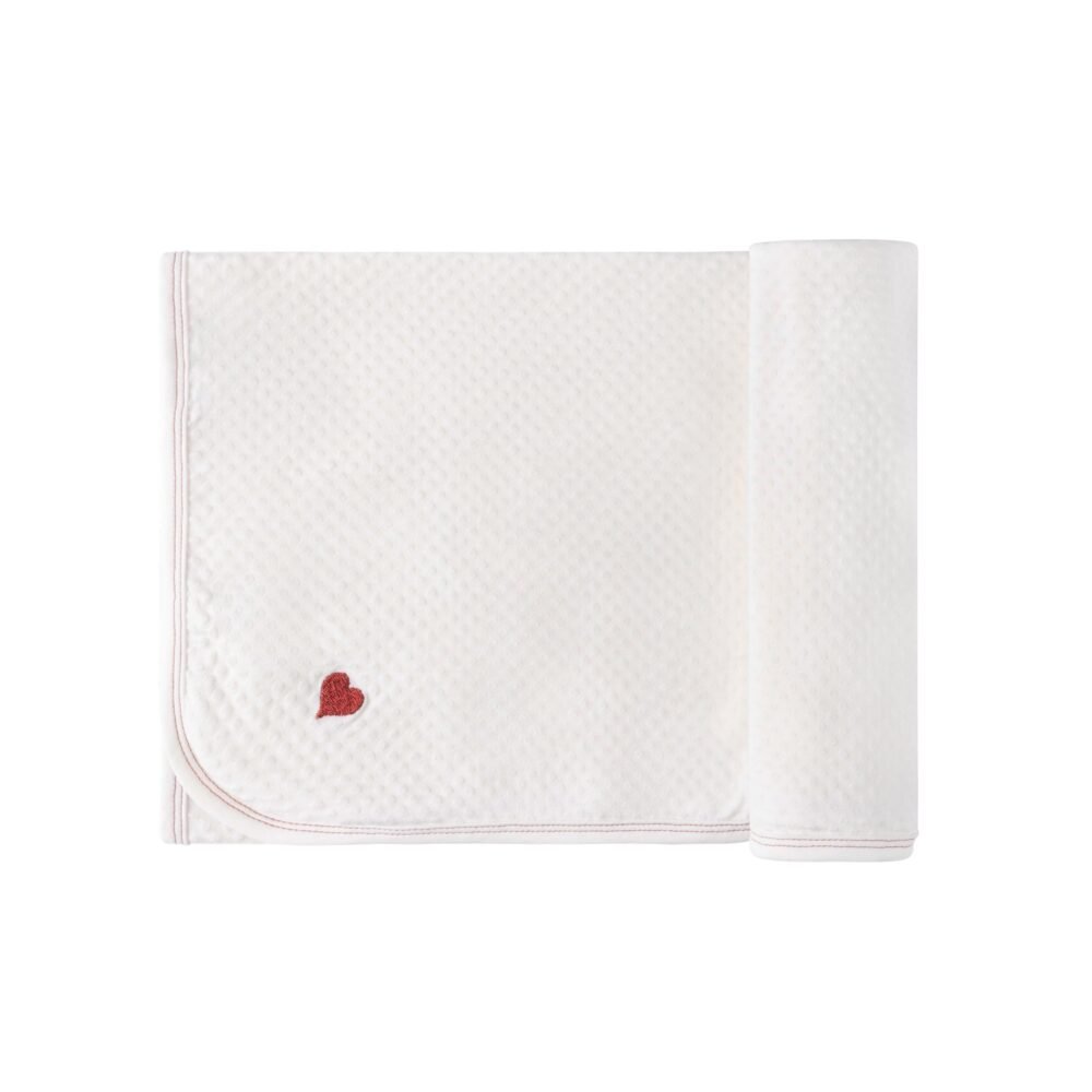 Cotton - Embroidered Heart and Star Collection - Blanket