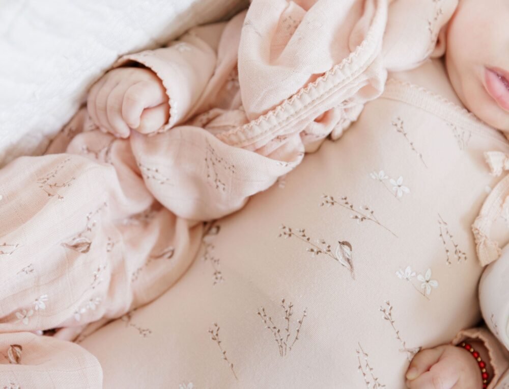 Jersey Cotton - Vintage Birds Collection - Bamboo Muslin Swaddle - Image 7